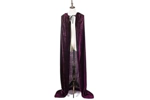 MAYPLOUS Halloween Costumes Women Men Cosplay Long Cape Cloak Fancy Dress for Role Play (Purple, 150cm / 59")