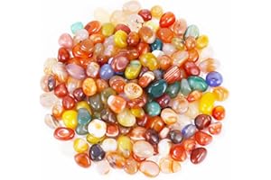 MIXARA 750g Edelsteine für Kinder, Bunt Trommelsteine, Halbedelsteine in Verschiedenen Form 15mm-20mm, Kleine Edelsteine für Dekoration, Kinder Schatzsuche, Kindergeburtstag, Heimdekoration