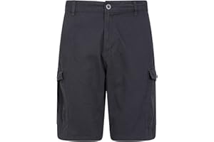 Mountain Warehouse Lakeside Mens Shorts - 100% Durable Twill Cotton Cargo Shorts, Durable Shorts, 6 Pockets - for Walking, Running, Hiking & Camping Navy Men's W44