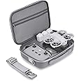 BRDRC Carrying Case for DJI Neo, PU Portable Protective Storage Bag with Shoulder for DJI Neo Fly More Combo Accessories, for RC-N3 Remote Controller Drone Battery Charging Hub(Grey)