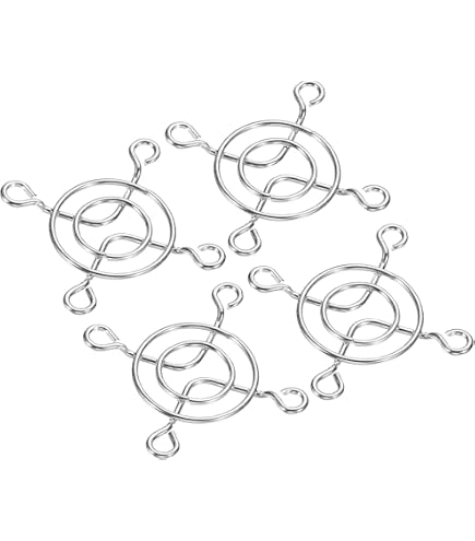 4 Pezzi Griglia Protezione Ventola 80mm - Bianco, Per PC E Attrezzature