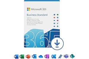 Microsoft 365 Business Standard - 1 utente - 5 PC/Mac +5 Tablet + 5 Telefoni cellulari - Abbonamento di 12 mesi