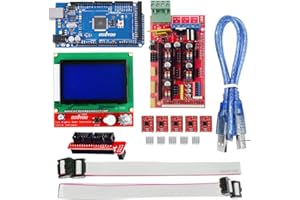 OSOYOO 3D Printer Controller Kit Ramps 1.4 + Full Graphic Smart Display Controller + Mega2560 + A4988 Stepper Motor Driver for RepRap (Ramps 1.4+12864LCD+Mega2560+A4988Driver)