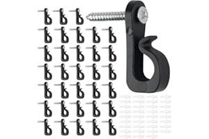 Moosono Q-Hanger 35 Pcs Screw-in Hooks，Fence Hooks for Outdoor Lights, Outdoor Hook, Fence Hanging - Home and Garden Use