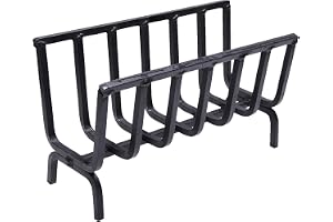 Träbrännare, veddörr, järnbrazier för öppen spis och grill (cm 48x20x28h)