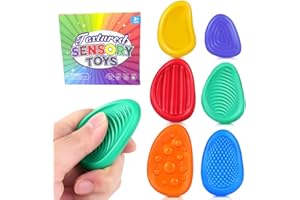 KORSAOT Sensorik Spielzeug 6er Set – Fidget Steine für Stressabbau & Konzentration, Ideal für Kinder & Erwachsene, bei Autismus & ADHS, Anti-Stress Spielzeug mit Texturen, BPA-frei