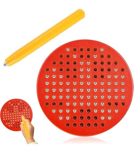 Tableau à points magnétiques pour, tableau à points magnétiques Montessori - Tableau d'apprentissage avec stylo - Tableau de gribouillage d'art à points magnétiques, jouet éducatif préscolaire, jouet