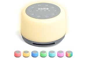 LUMI Award Winning Zello Original White Noise Machine Baby White Noise Sound Machine for Adults Kids Baby 30 Soothing Sounds 7 Colour Night Light Memory Function Rechargeable Sleep Timer Baby Sleep Aid