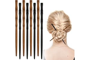 Amabro Drewniane patyczki do włosów, pałeczki do włosów w stylu retro, do koków, bambusowe, spinki do włosów, vintage, chińskie spinki do włosów, ręcznie robione japońskie uchwyty do włosów