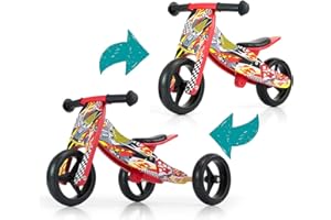 Rowerek biegowy trójkołowy dwukołowy Milly Mally Jake 2w1 Red