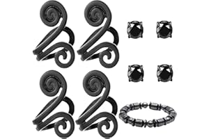 QJFHURB Zunis Akupressur Ohrringe Abnehmen 4 stück Zunis Schlankheits-Ohrringe Set Nicht Durchdringende Akupressur-Ohrringe Schlankheitsohrringe 4 stück LymphflüSsigkeit Magnet Ohrringe mit 1 Armband