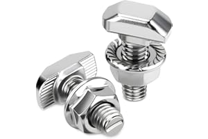 mawmuaw Hammerkopfschrauben m6 Edelstahl T Schrauben M6x30 mm, 12 Stück Hammerkopfschraube Edelstahl A2-70 mit Sperrzahnmuttern Flanschmuttern M6 für Photovoltaik PV Solar Montageschienen Gewächshaus