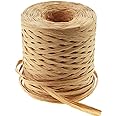 Creatrill 218 Yards Raffia Paper Craft Ribbon Packing Paper Twine, 1/4 Inch by 218 Yards (Kraft)