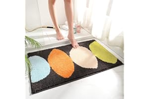 TREER-SHOP Alfombra Rectangular Flocado, Acogedora Suaves Absorbente Alfombrilla Treer Antideslizante Lavable Felpudo para Cuarto de baño y Cocina Decoracion Home Interior (Multicolor,50x80cm)
