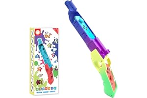 RREAKA Game Gun for Splatoon 3 for Nintendo Switch/OLED for Joycons, for Joy-Con Game Gun Controller Gaming Hand Grips Accessories for Switch Shooting Games Purple Yellow