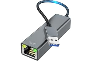 BRV Explorer USB LAN Adapter 3.0, USB Ethernet Adapter 1000Mbps, USB auf RJ45 Gigabit Ethernet LAN Netzwerkadapter, Kompatibel für MacBook, Surface, Laptop, PC mit Windows 11/10/8.1/8, macOS, Linux