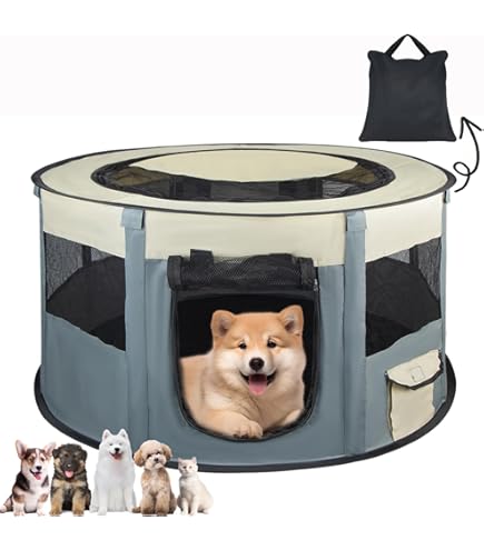 Tenda Pieghevole Per Cani/gatti In Oxford - Recinto Portatile Con Fondo Impermeabile - Foto 9