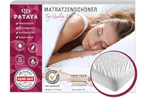 PATAYA Ochraniacz na materac 80 x 200 cm, dopasowany – wodoszczelna nakładka na materac oraz nakładka na nietrzymanie moczu, wodoszczelna, ochrona przed wilgocią (dopasowany 80 x 200 cm)