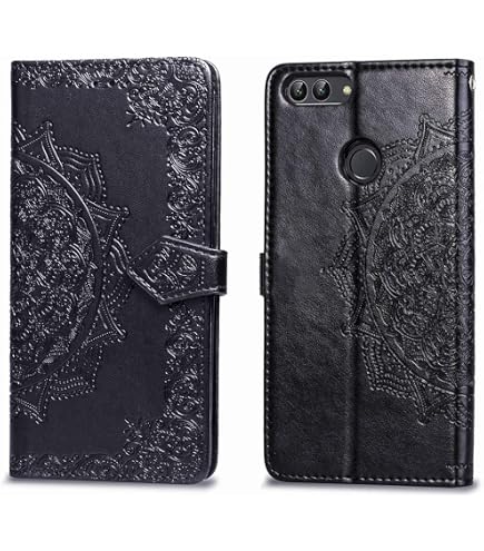 Cover Portafoglio Per Huawei P Smart 2018 | Custodia In Silicone E PU | Slot Per Carte E Tasca