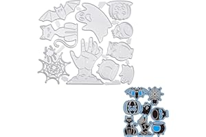 CHINPING Fustella Taglio stencil pipistrelli zucca fantasma scheletro gufo mano gatto stencil goffratura stampino modelli di taglio fustelle per Halloween fai da te scrapbooking carte carta decorazione