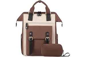 LOVEVOOK Plecak damski, wodoszczelny, plecak na laptopa o przekątnej, duży plecak szkolny z przyłączem USB do ładowania, do szkoły, pracy, na uczelnię, dla nauczycieli, biznesu, biura, czarny