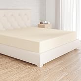 Amazon Basics Spannbetttuch, Mikrofaser, Beige, 180 x 200 x 30 cm