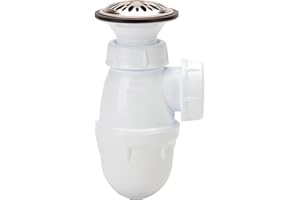 Nicoll 93068 Combine urinoir bonde/Siphon cu219 0202006, Blanc
