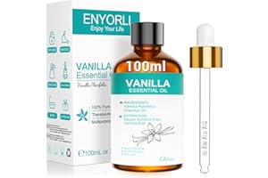 ENYORLI Olejek Waniliowy 100ml Ciepły Naturalny z Pipetą Relaks