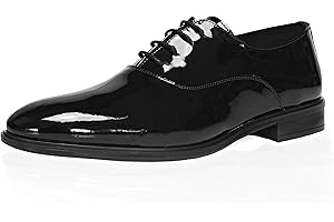 CAPRIUM Lackschuhe Smoking Schuhe Herren Hochzeitsschuhe Schnürhalbschuhe