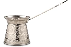 Alisveristime Auténtica cafetera turca, hecha a mano, varios tamaños y colores disponibles, mejora tu experiencia de café ahora (plata, 5 tazas)