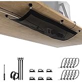 Desk Cable Organizer - Flexible Mesh Under Table, Up to 22 lbs | Flexible mesh for cables and power strips &middot; Adaptable instal