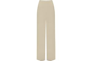 WearAll Ladies Palazzo Wide Leg Flared Elasticated Stretch Plus Size Plain Trousers
