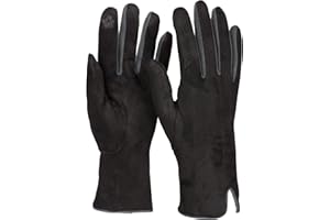 styleBREAKER Damskie rękawiczki do obsługi ekranów dotykowych z kontrastem kolorów i podszewką z polaru, ciepłe termiczne rękawiczki na palce, zima 09010030