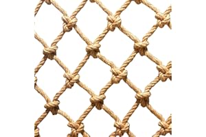 SSWZHANG Rete Corda Canapa Rete Arrampicata Canapa Sicurezza Bambini Rete Anticaduta Scale Balcone Parete Foto Decorazione Pareti Divisorie Rete da Recinzi(Size:2 * 2m(7 * 7ft))