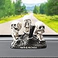 Cute Car Air Fresheners Dashboard Decorations for Men Women Vintage Skeleton Decor Accessories Auto Office Home Aromatherapy Essential Oil Diffuser Unique Halloween Christmas Gifts for Dad Mum