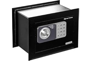 Genie Hand | Coffre-Fort de De Dépôt Mural à Encastrer Électronique avec Code et Clè pour la Maison, B-Class Serrure, Anti-Bounce System et Fente Anti-Pêche