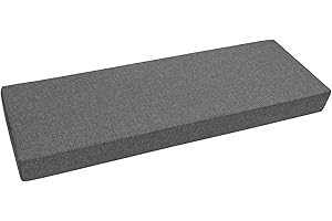 Garden Factory Bezug für Palettenkissen 120x40x10 Grau (ohne Füllung) Palettenkissenbezug Wasserabweisend In&Outdoor Sitzkissenbezug Rückenkissenbezug