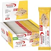 Premier Protein - High Protein Bar 50% - Crispy Peach - 16x40g | Low Sugar - High Protein Bar - Palm Oil Free