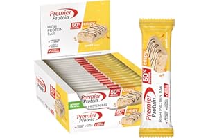 Premier Protein High Protein Bar Crispy Peach 16x40g - Haute teneur en protéines + Sans huile de palme