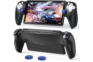 FYOUNG Hülle für Playstation Portal, Silikon Schutzhülle Soft Grip Cover Case Protector mit vollständigem Schutz und rutschfesten Daumengriffen Zubehör-Kit für PS5 Portal Remote Player-Schwarz