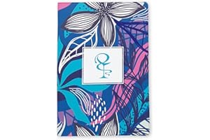 nemau - Pochette Garde Ordonnance - Gomme Expansée - Fabriqué en France - Étui pour Ordonnance, Feuilles de Soins, Carte Vitale et Mutuelle, Carte d’Assurance Santé - Modèle Fleurs Bleues et Roses