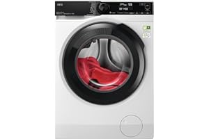 AEG Waschmaschine - Serie 8000 PowerCare- Faserschutz - UniversalDose Schublade für PODS - Auffrisch- & Nachlegefunktion - 8kg - Leise - Mengenautomatik - 1400 U/Min - Vollwasserstopp - LR8EG75480