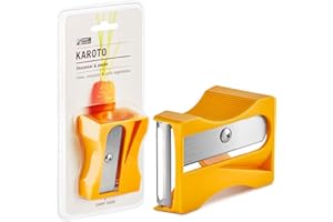 Monkey Business Karoto - Affilatrice per carote e pelaverdure, gadget da cucina divertente e unico per carote, cetrioli e altro (giallo)