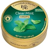 Cavendish & Harvey Clear Mint Drops, Doğal &Ouml;kalipt&uuml;s Yağlı Nane Aromalı Sert Şeker, Metal Kutu, 200 g