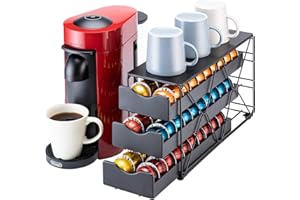 Flagship Vertuo, porta cialde per capsule Nespresso, grande ripiano Mullti (3 livelli (capacità 60 cialde)