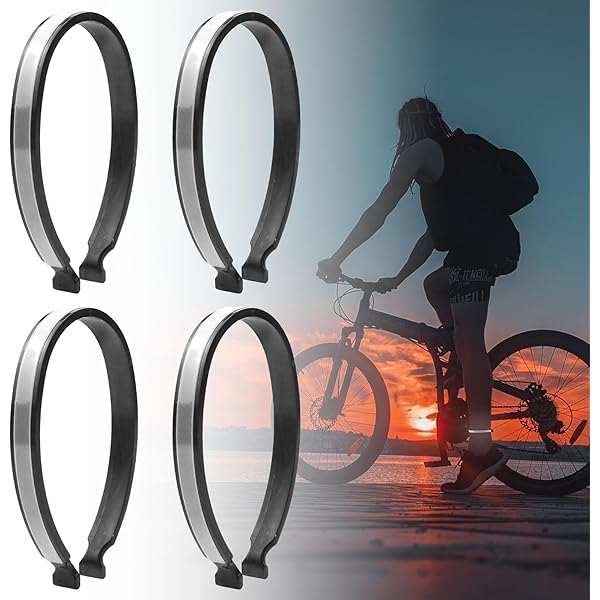 8 Stück Hosenklammer Fahrrad - Verstellbare Klett-Hosenschützer 30cm