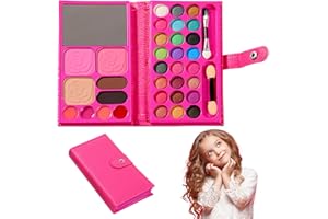 Shinybox Zestaw do makijażu dla dziewczynek, nadaje się do prania, zabawka do makijażu dla dzieci, do odgrywania ról, prezent dla dziewczynki, na Boże Narodzenie, urodziny, Halloween, do odgrywania