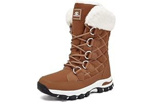 HOBIBEAR Schneestiefel für Frauen Wasserdichte Wanderstiefel für Damen Winterstiefel Warm