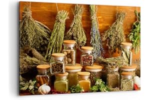 ARTTOR Lienzos decorativos 100x70cm Cuadro Sobre Lienzo Moderno Aromático fragancia botella hierbas Grande Dormitorio Cuadros Pared Imágenes Cuadros Decoracion Salon Wall Art Prints Decor AA100x70-2709