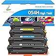 True Image Compatible Toner Cartridge Replacement for Canon 054 054H Toner Canon Color ImageCLASS MF644Cdw MF642Cdw LBP622Cdw MF641Cw Printer Toner (Black Cyan Magenta Yellow, 4-Pack)